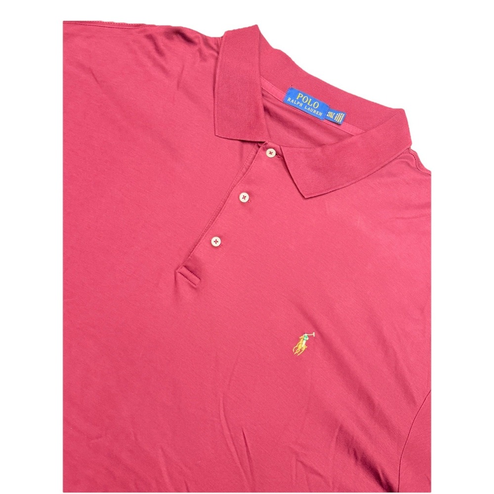 Polo Ralph Lauren Polo‎ Shirt 4XLT Maroon Red Pony Logo Big Tall